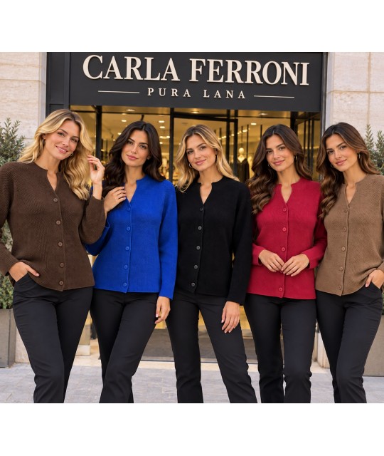 Maglia Bottoni Lana 4422 - Carla Ferroni Maglieria e t-shirt donna CF4422