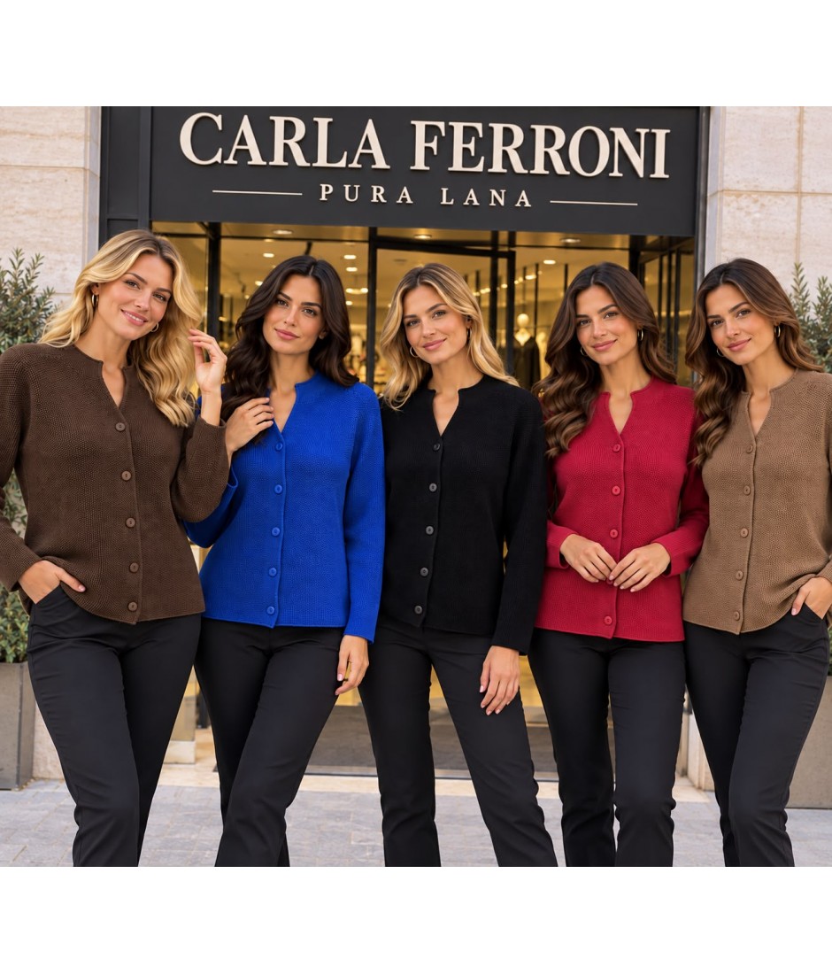 Maglia Bottoni Lana 4422 - Carla Ferroni Maglieria e t-shirt donna CF4422