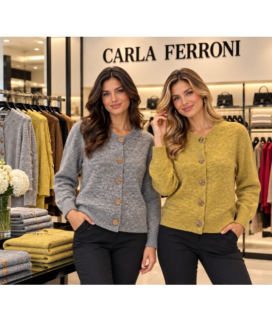 Cardigan Bottoni 26389 - Carla Ferroni Maglieria e t-shirt donna CF26389