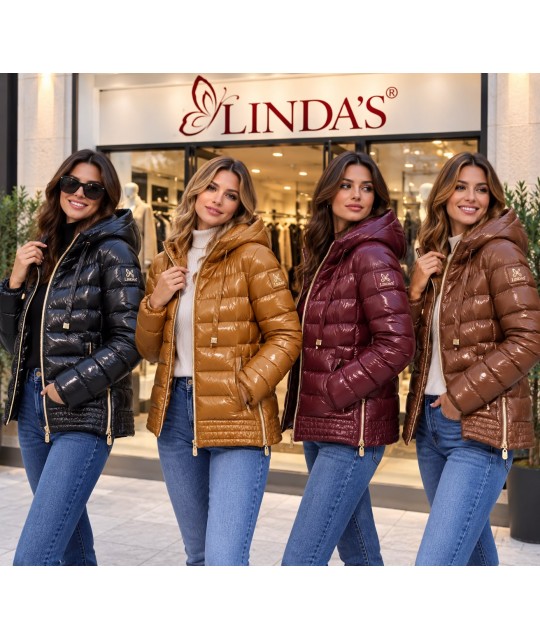 Giubbotto Cappuccio FW3536 - Linda's Cappotti e giubbotti LIFW3536