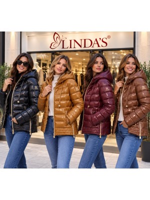Giubbotto Cappuccio FW3536 - Linda's Cappotti e giubbotti LIFW3536