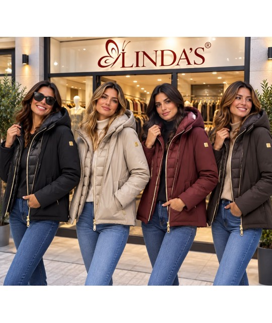 Giubbotto Cappuccio FW3510 - Linda's Cappotti e giubbotti LIFW3510