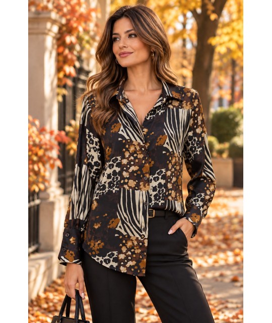 Camicia Fantasia D2955 - Romi-hò Camicie e Bluse donna RHD2955