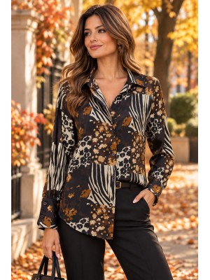 Camicia Fantasia D2955 - Romi-hò Camicie e Bluse donna RHD2955