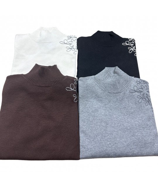 Maglia Ricami B304 - Gaia B Maglieria e t-shirt donna GAIAB304