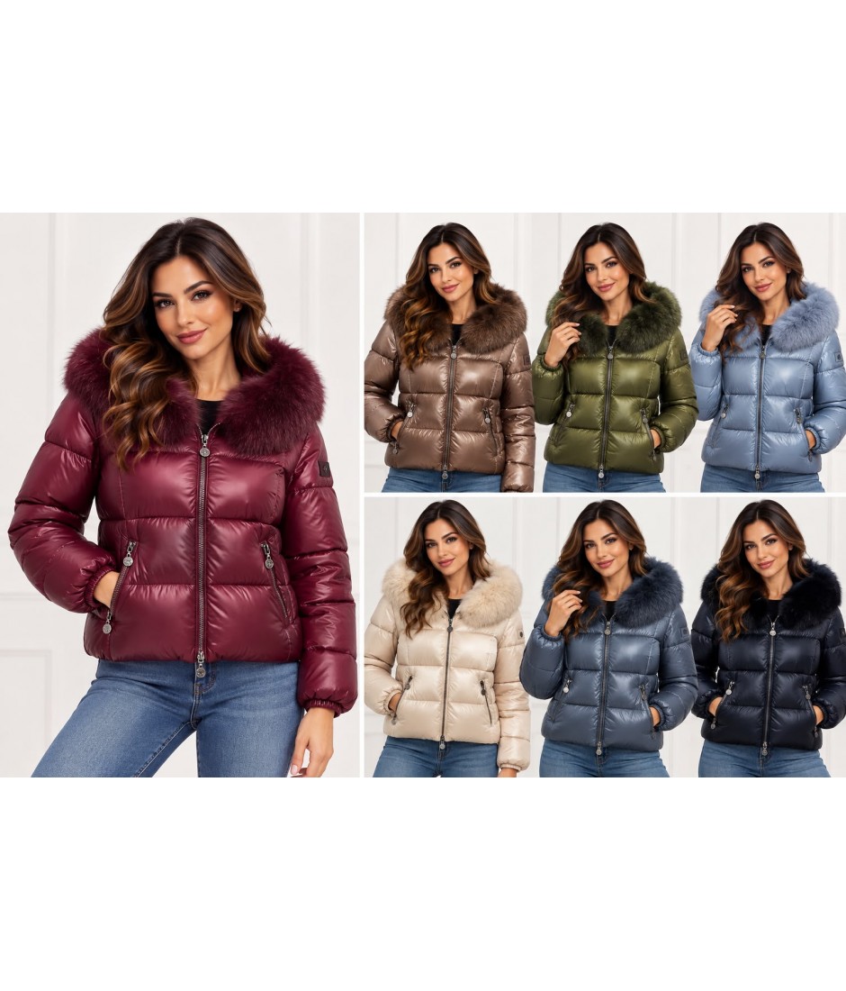 Giubbotto Pelliccia 2259 - Moda Più Anna Cappotti e giubbotti MPA2259