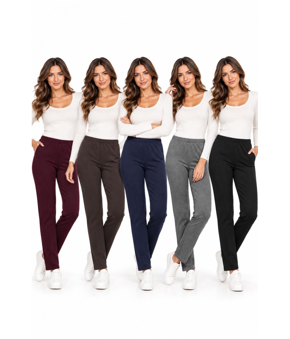 Pantaloni Basic Punto Milano 12002 - Donna Mara Pantaloni donna DM12002