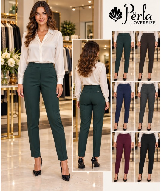 Pantaloni Punto Milano Ilaria - Perla Oversize Pantaloni donna POILARIA
