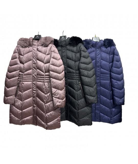 Giubbotto Pelliccia Eco Valentina Long - Chiara Oro Cappotti e giubbotti COVALENTINALONG