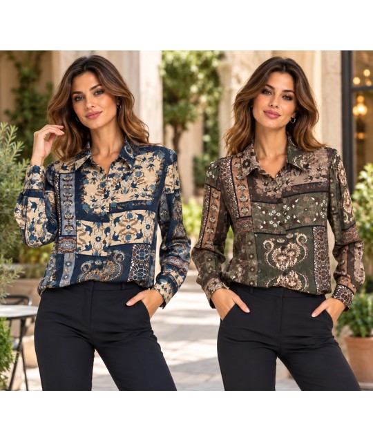 Camicia Fantasia 80073 - Patrizia Blasio Camicie e Bluse donna PB80073