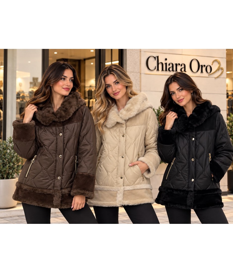Giubbotto Ecopelliccia Sfera - Chiara Oro Cappotti e giubbotti COSFERA