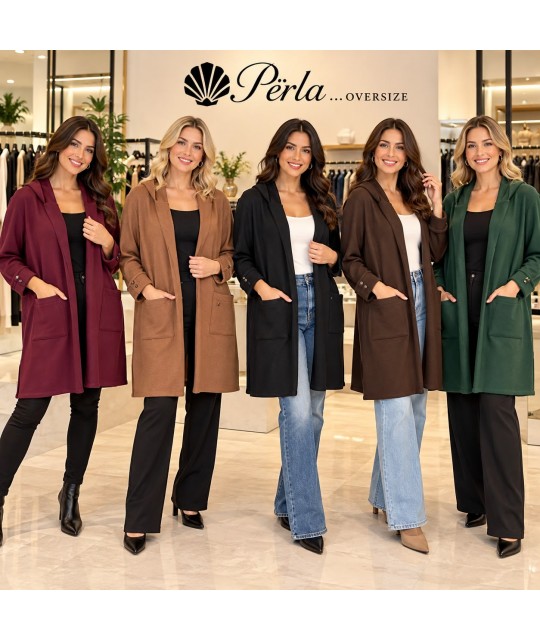 Cappottina Cappuccio Aurora - Perla Oversize Cappotti e giubbotti POAURORA