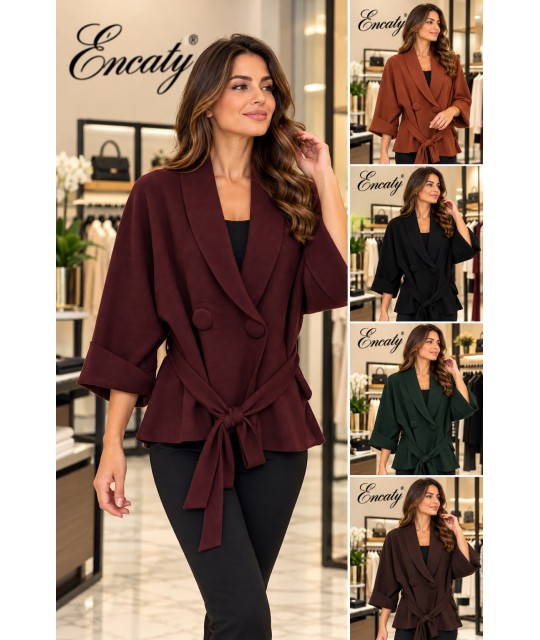 Maglia Giacca K1539 -Encaty Maglieria e t-shirt donna ECK1539