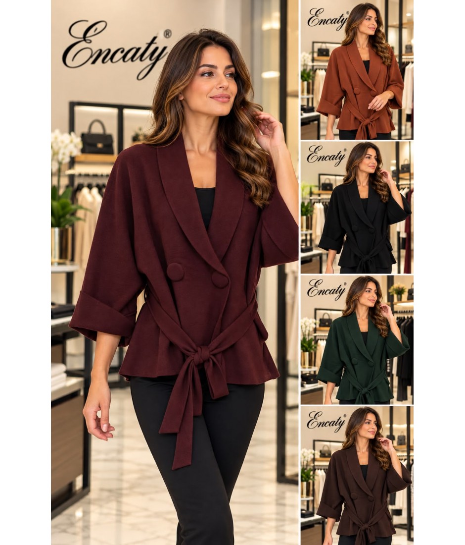 Maglia Giacca K1539 -Encaty Maglieria e t-shirt donna ECK1539
