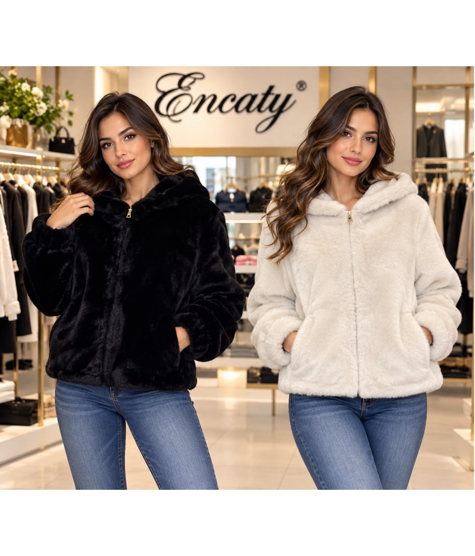 Pelliccia Ecologica 25092 - Encaty Pellicce ecologiche donna  EC25092
