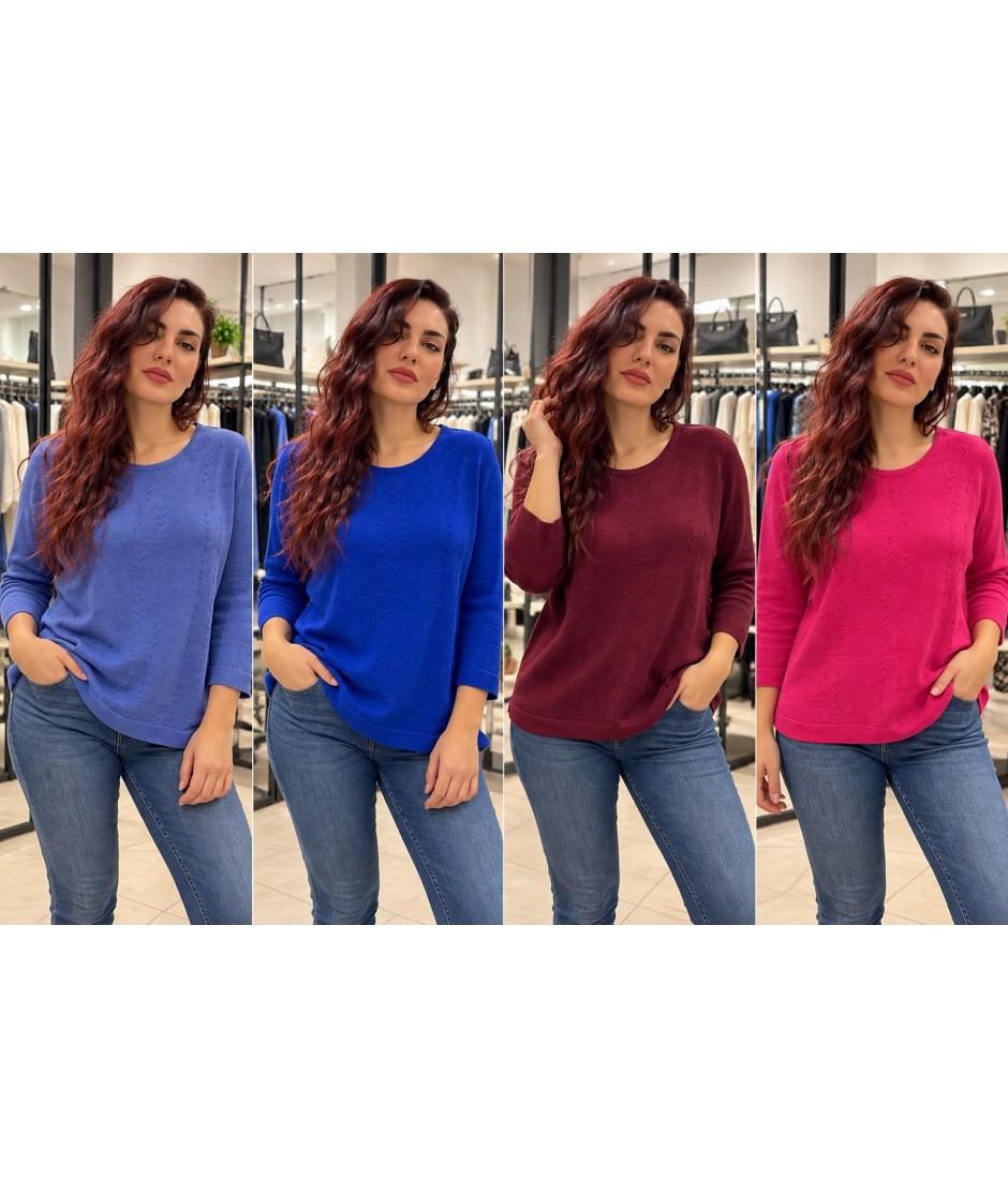 Maglia Curvy P26G243-O - Pura Lana Maglieria e t-shirt donna PLP26G243-O