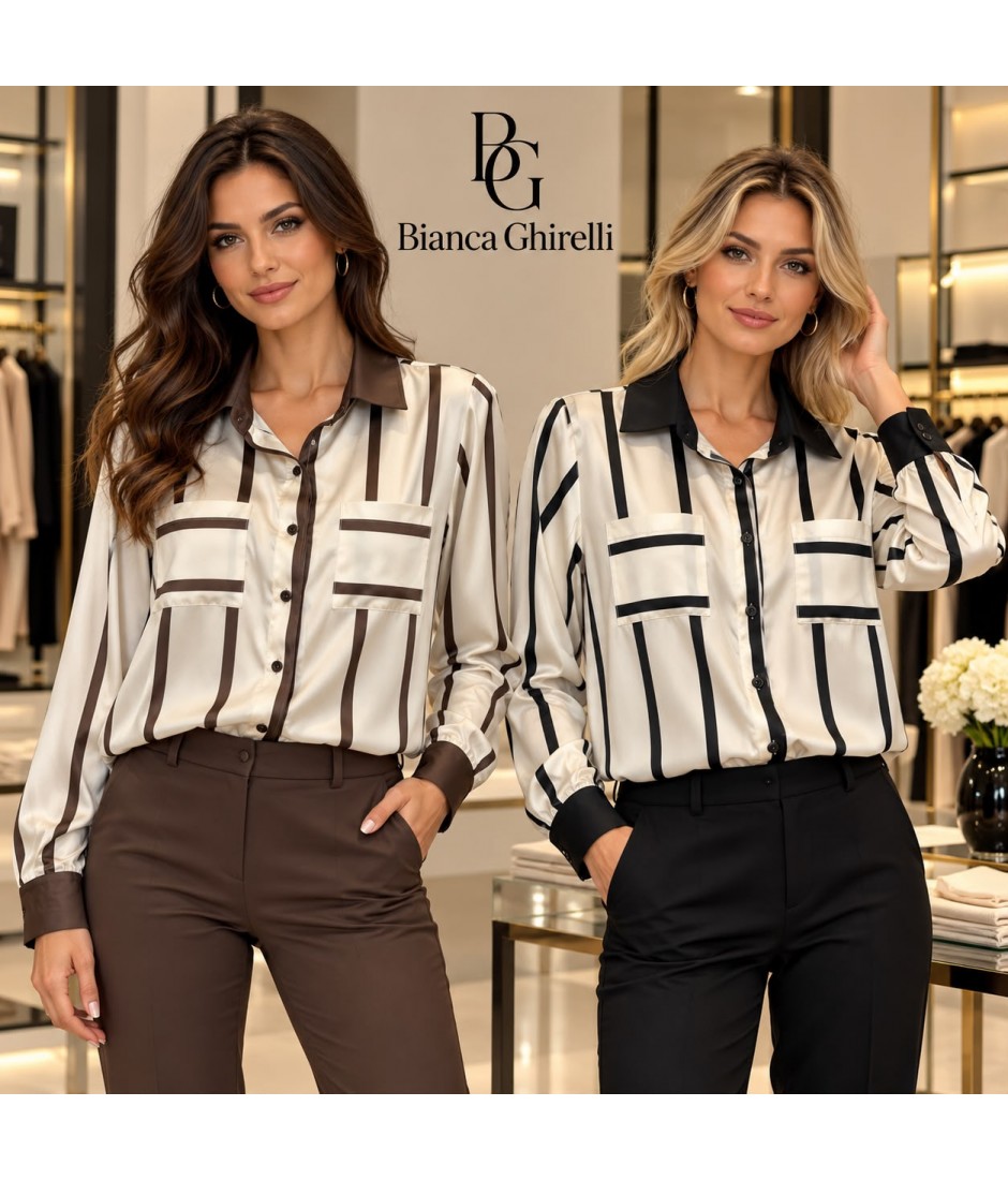 Camicia Fantasia 2636 - Bianca Ghirelli Camicie e Bluse donna BG2636