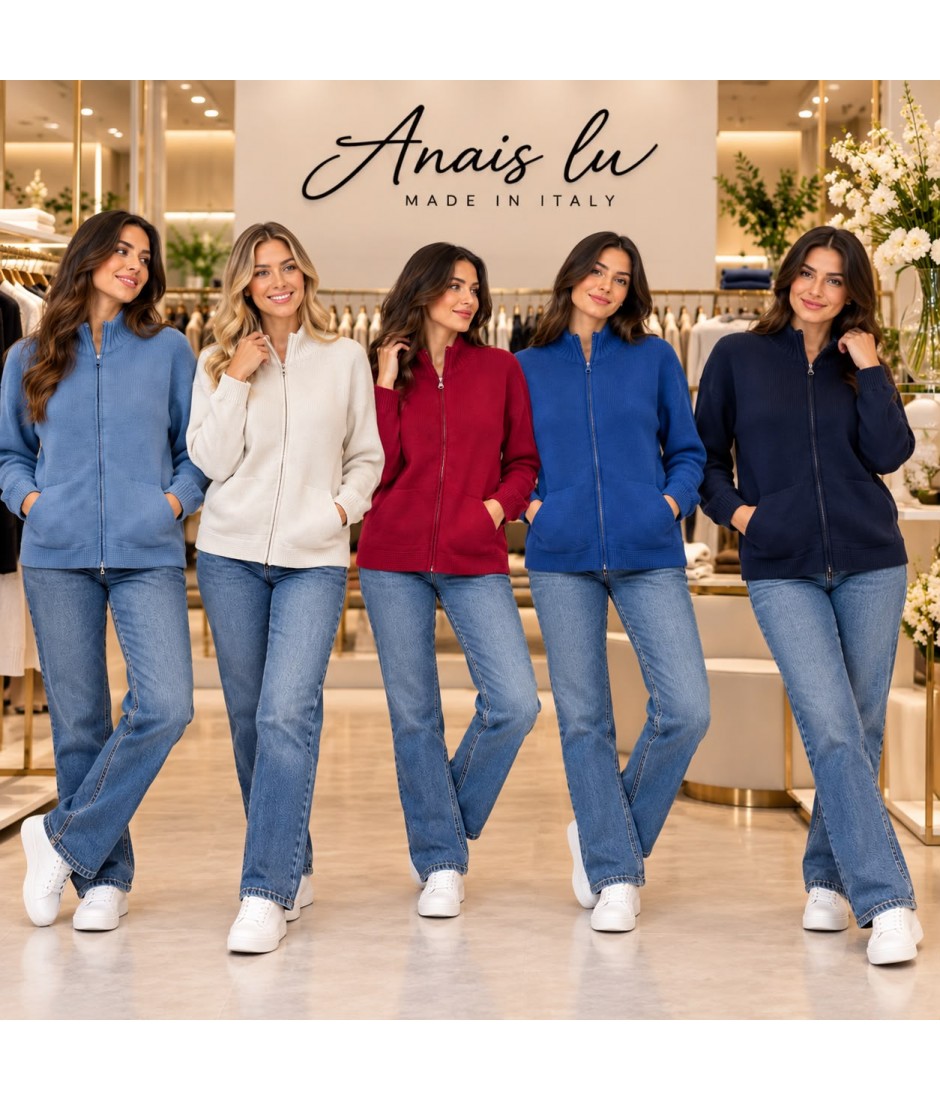Maglia Zip AI26F468 - Anais Lu Maglieria e t-shirt donna ALAI26F468