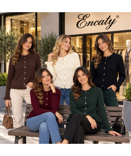 Maglia Bottoni J6035 - Encaty Maglieria e t-shirt donna ECJ6035