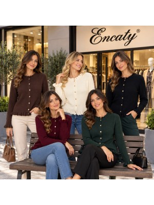 Maglia Bottoni J6035 - Encaty Maglieria e t-shirt donna ECJ6035