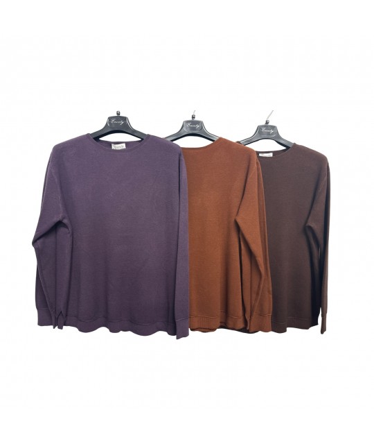Maglia Tinta Unita M5018 - Encaty Maglieria e t-shirt donna ECM5018