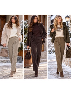 Pantaloni Velluto a Coste 70488 - Carla Ferroni Pantaloni donna CF70488