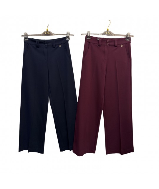 Pantaloni Punto Milano Mikonos - Perla Oversize Pantaloni donna POMIKONOS