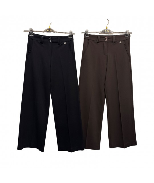 Pantaloni Punto Milano Mikonos - Perla Oversize Pantaloni donna POMIKONOS