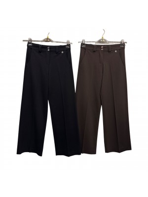 Pantaloni Punto Milano Mikonos - Perla Oversize Pantaloni donna POMIKONOS