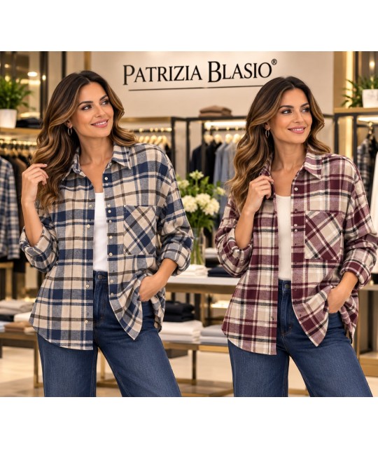 Camicia Tartan 80077 - Patrizia Blasio Camicie e Bluse donna PB80077