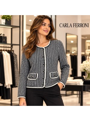Maglia Pied-de-poule 26418 - Carla Ferroni Maglieria e t-shirt donna CF26418