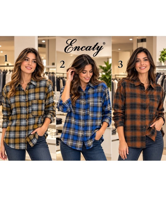 Camicia Flanella CR-2672 - Encaty Camicie e Bluse donna ECCR-2672