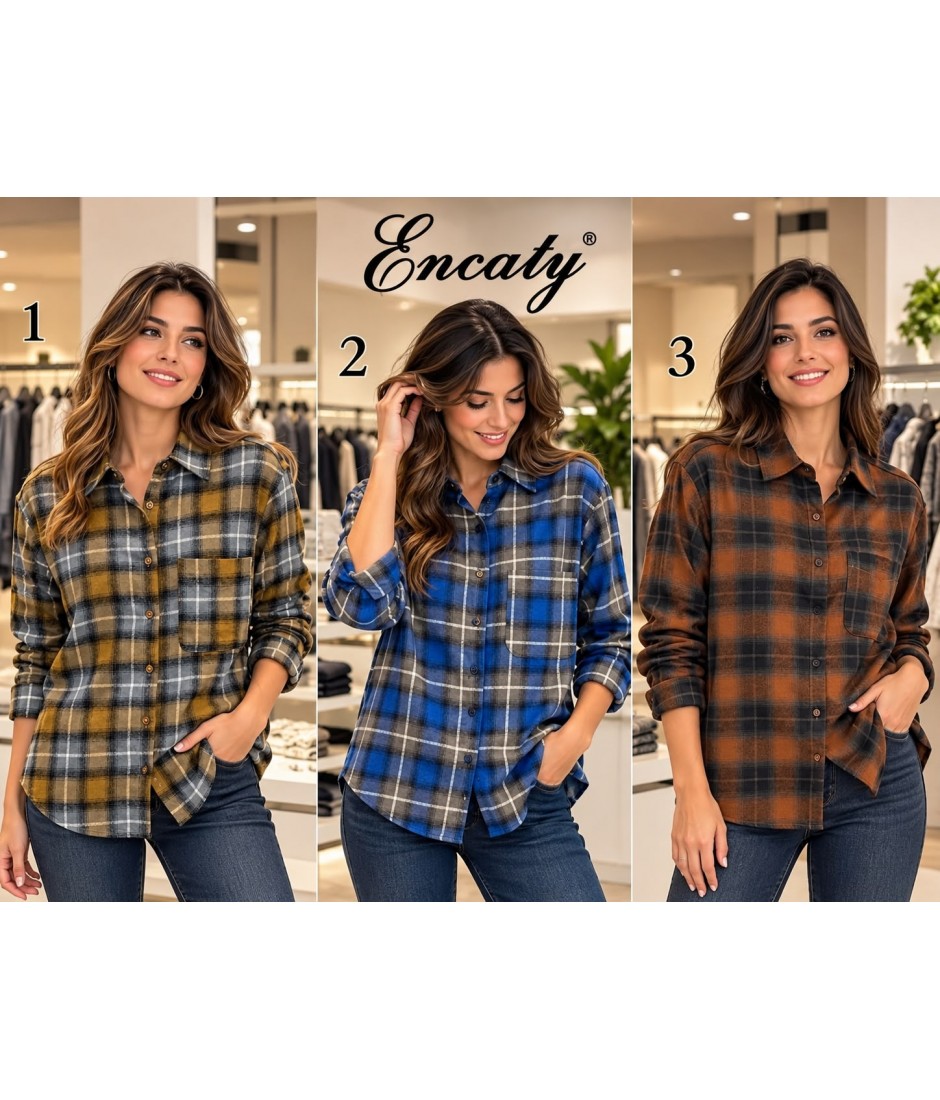 Camicia Flanella CR-2672 - Encaty Camicie e Bluse donna ECCR-2672