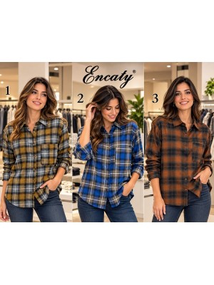 Camicia Flanella CR-2672 - Encaty Camicie e Bluse donna ECCR-2672