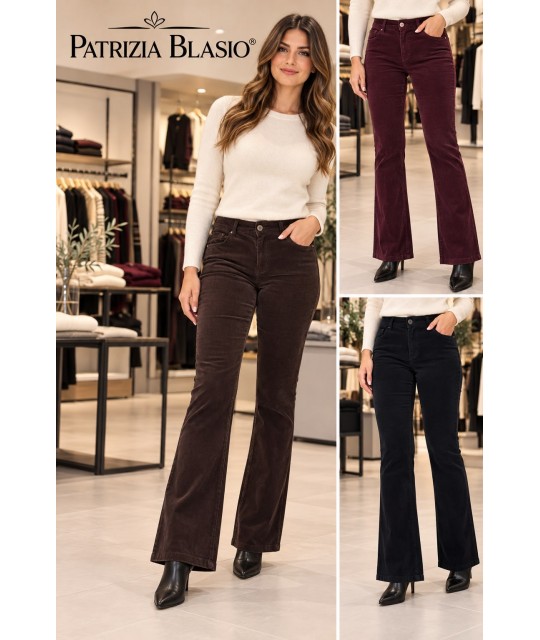 Pantaloni Vellutino 32116 - Patrizia Blasio Pantaloni donna PB32116